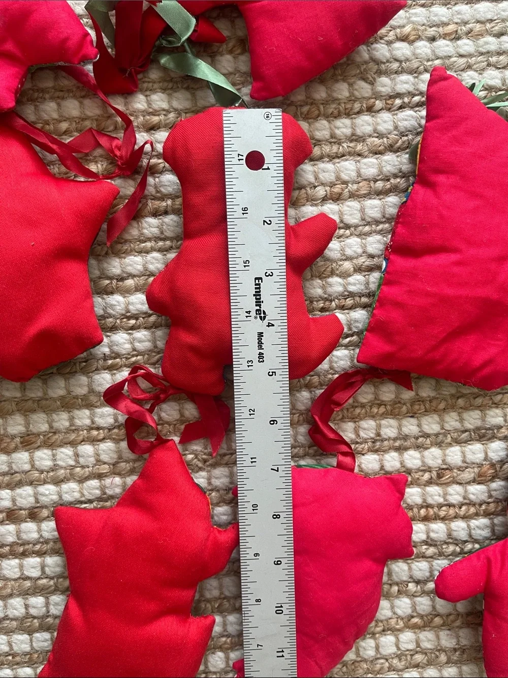 Vintage Pillow Handmade Christmas Tree Ornaments